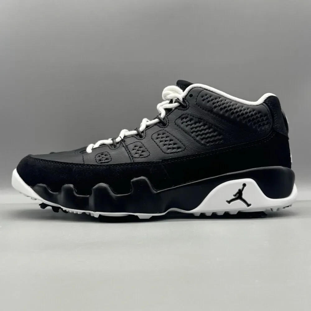 Air Jordan 9 Low “Barons” Golf Shoes Black White FN6930-001 Men's Size 8 NEW